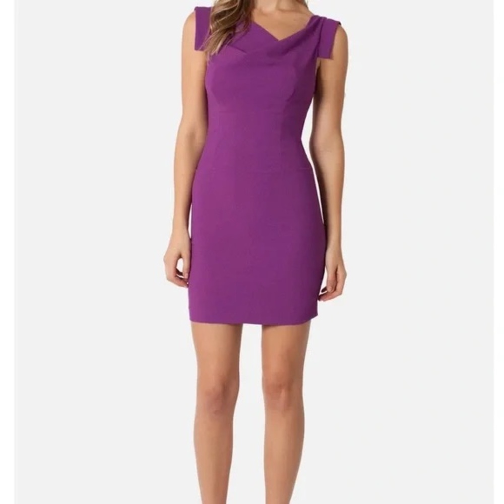Black Halo Mini Jackie O Lavender Asymmetrical Dress